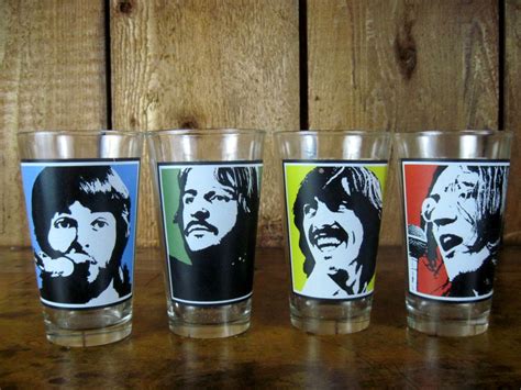 the beatles drinking glasses